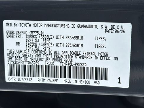 New 2026 Toyota Tacoma TRD Sport RWD image 32