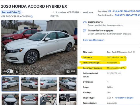 Used 2020 Honda Accord EX image 49
