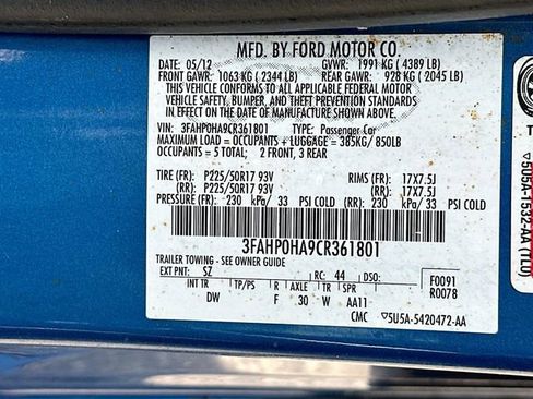 Used 2012 Ford Fusion SE FWD image 31