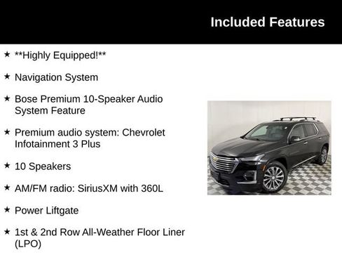 Used 2023 Chevrolet Traverse Premier w/ LPO, Floor Liner Package AWD/4WD image 4