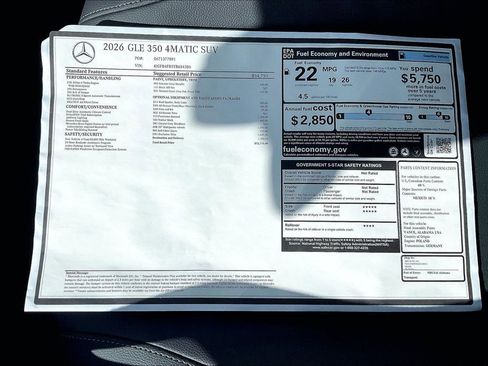 New 2026 Mercedes-Benz GLE 350 4MATIC image 19