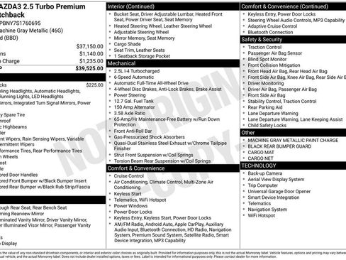 Certified 2025 MAZDA MAZDA3 Hatchback w/Premium Plus Pkg AWD/4WD image 36