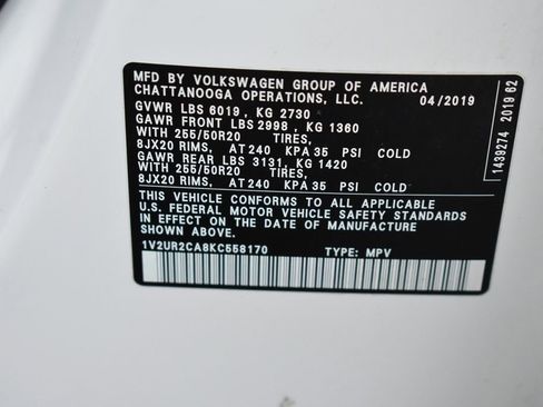 Used 2019 Volkswagen Atlas SE w/ Towing Package image 36