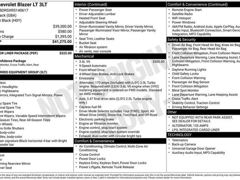 Used 2024 Chevrolet Blazer LT w/ LPO, Floor Liner Package image 31