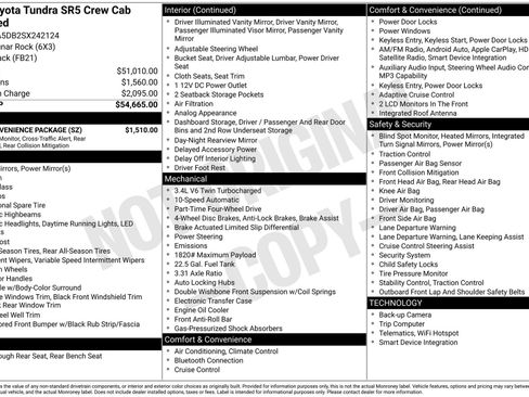 Used 2025 Toyota Tundra SR5 w/ SR5 Convenience Package AWD/4WD image 34