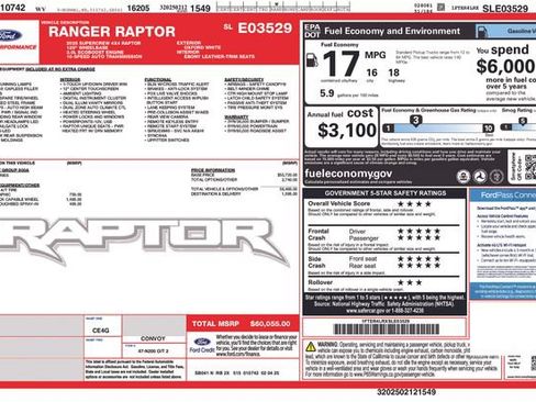 Used 2025 Ford Ranger Raptor AWD/4WD image 5