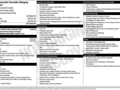 New 2026 Chevrolet Corvette Stingray Coupe w/ Battery Protection Package RWD image 25