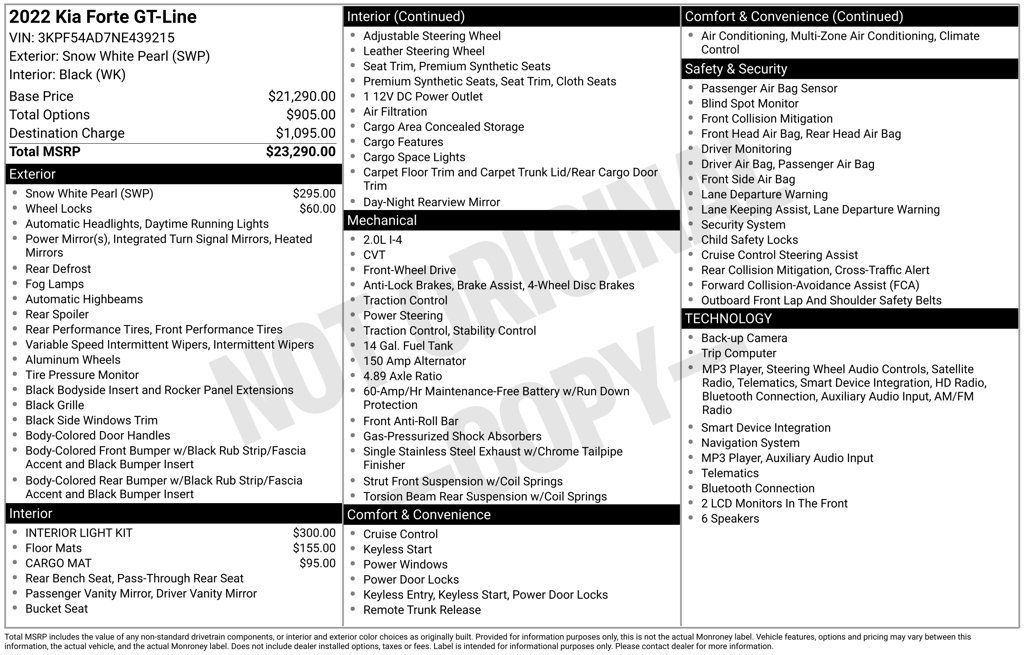 Certified 2022 Kia Forte GT-Line FWD image 2