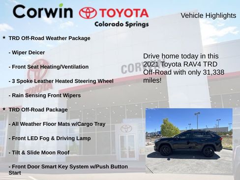 Used 2021 Toyota RAV4 TRD Off-Road w/ TRD Off-Road Weather Package AWD/4WD image 6