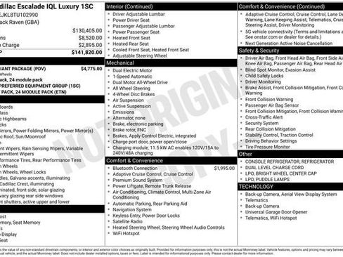New 2026 Cadillac Escalade IQL Luxury w/ LPO, Radiant Package AWD/4WD image 32