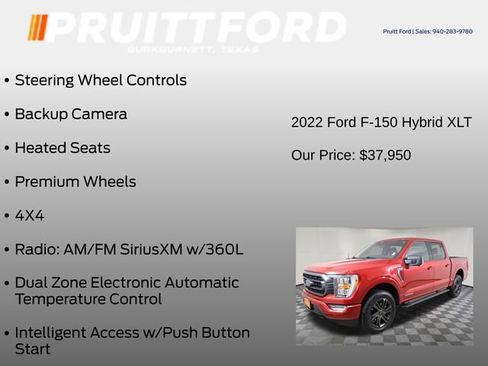 Used 2022 Ford F150 XLT w/ Equipment Group 302A High AWD/4WD image 37