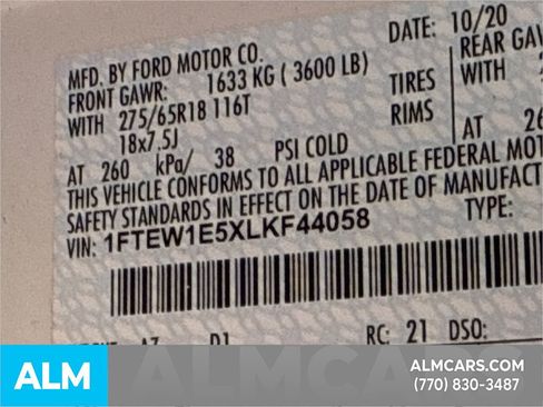 Used 2020 Ford F150 Lariat w/ Equipment Group 502A Luxury image 36