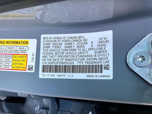 Used 2024 Honda Civic Sport image 34