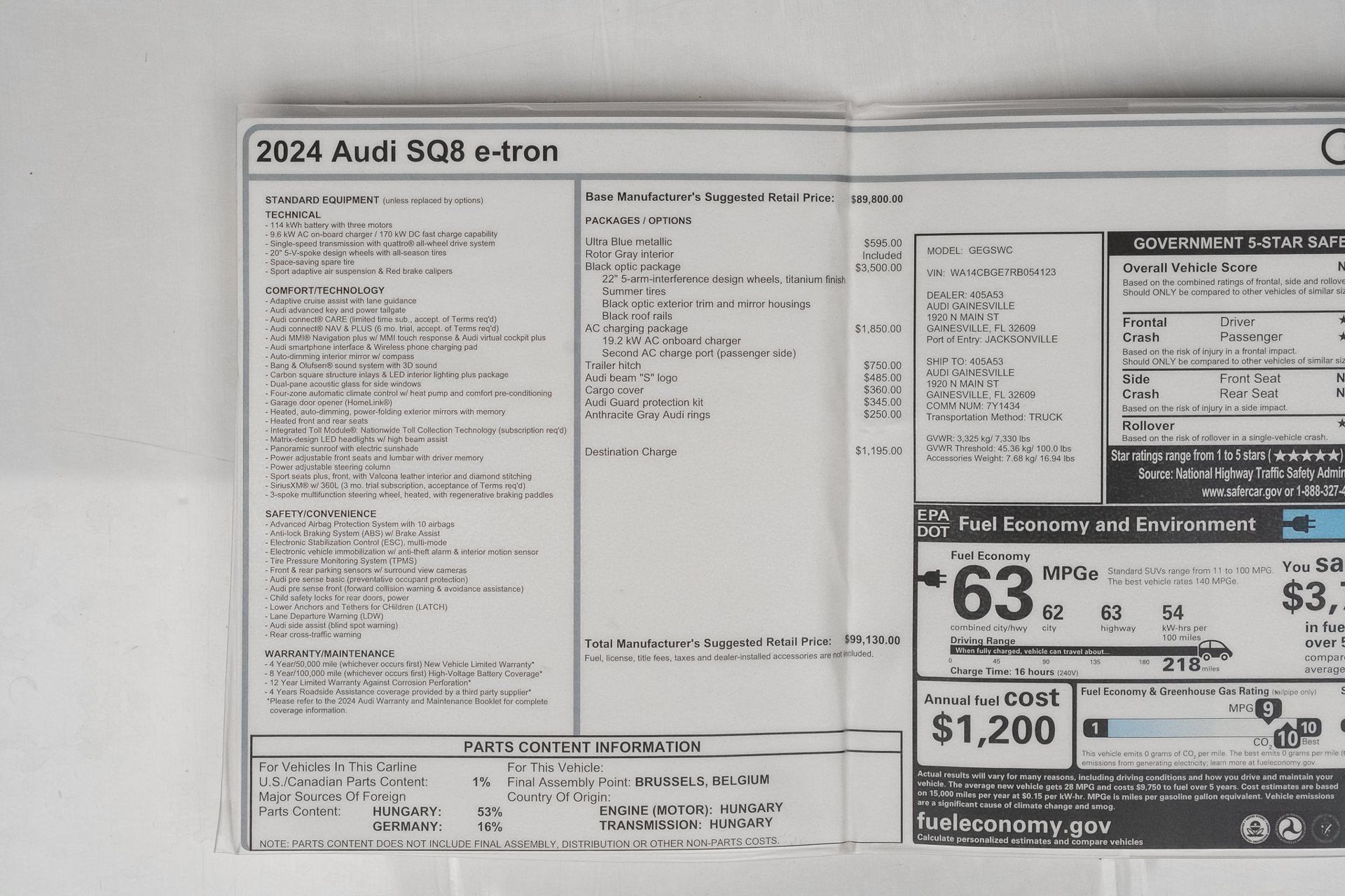 Used 2024 Audi SQ8 e-tron Premium Plus AWD/4WD image 85