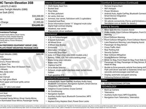 Used 2026 GMC Terrain Elevation AWD/4WD image 12