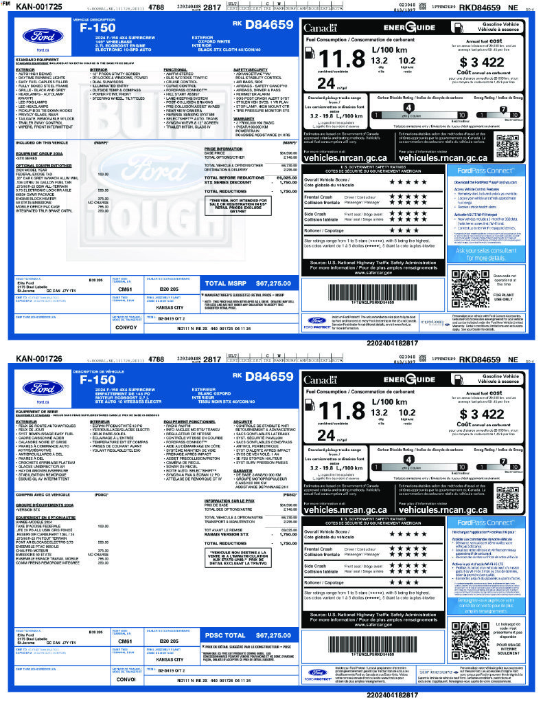 Certified 2024 Ford F150 STX w/ Mobile Office Package AWD/4WD image 4