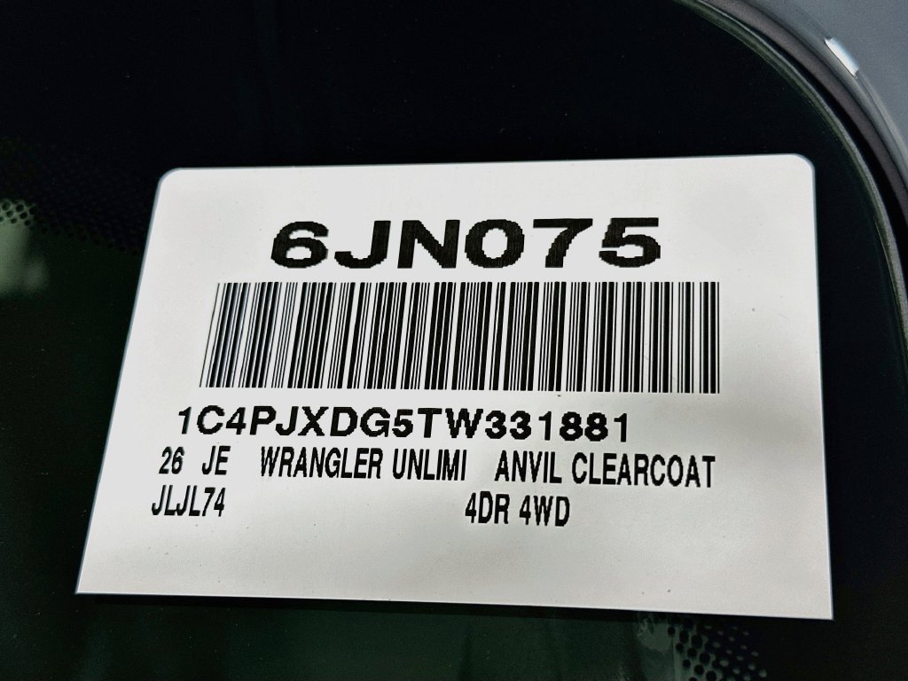 New 2026 Jeep Wrangler Unlimited Sport AWD/4WD image 16