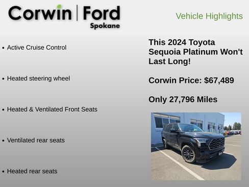 Used 2024 Toyota Sequoia Platinum AWD/4WD image 12