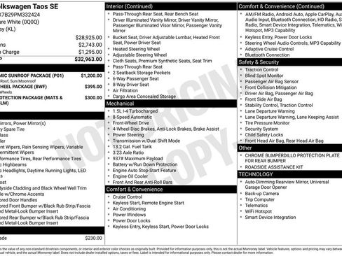 Used 2023 Volkswagen Taos SE w/ Panoramic Sunroof Package FWD image 11