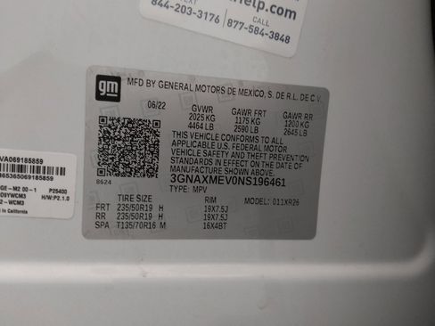 Used 2022 Chevrolet Equinox RS w/ RS Leather Package image 33