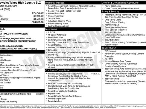 Certified 2021 Chevrolet Tahoe High Country AWD/4WD image 36