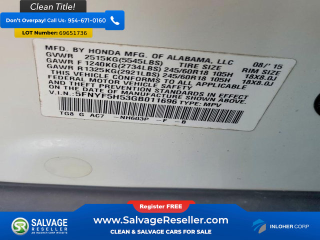 Used 2016 Honda Pilot EX-L image 17