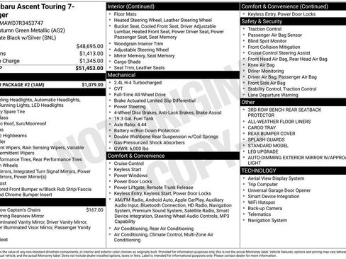 Used 2024 Subaru Ascent Touring w/ Popular Package #2 AWD/4WD image 32