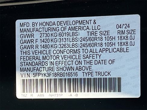 Used 2024 Honda Ridgeline Sport image 30