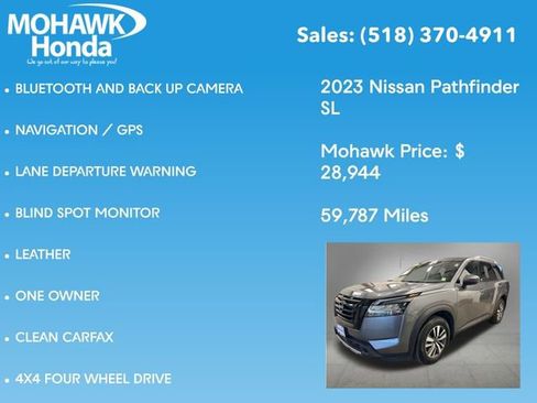 Used 2023 Nissan Pathfinder SL w/ Black Appearance Package AWD/4WD image 7
