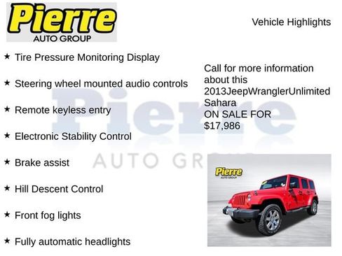Used 2013 Jeep Wrangler Unlimited Sahara w/ Dual Top Group AWD/4WD image 13