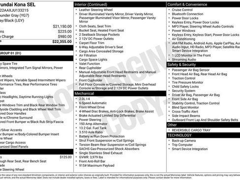 Used 2018 Hyundai Kona SEL FWD image 39