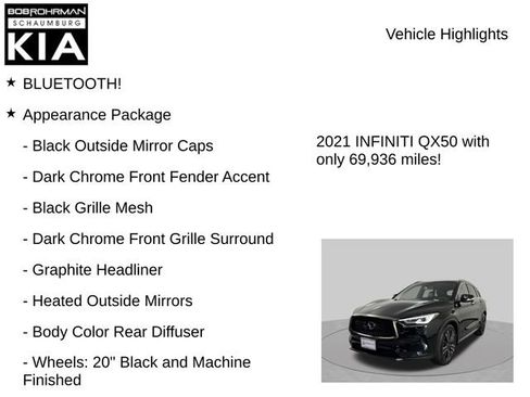 Used 2021 INFINITI QX50 Luxe w/ Appearance Package AWD/4WD image 8