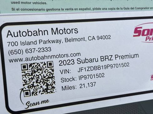 Used 2023 Subaru BRZ Premium image 20