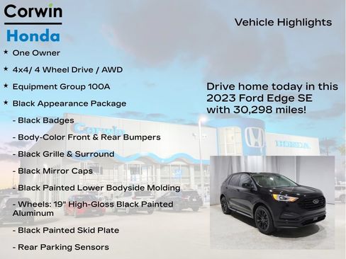 Used 2023 Ford Edge SE w/ Black Appearance Package AWD/4WD image 6