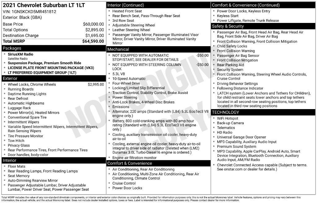 Used 2021 Chevrolet Suburban LT AWD/4WD image 7