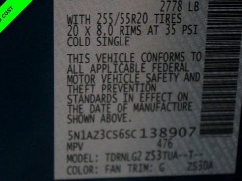 Certified 2025 Nissan Murano SL w/ Cargo Package image 91