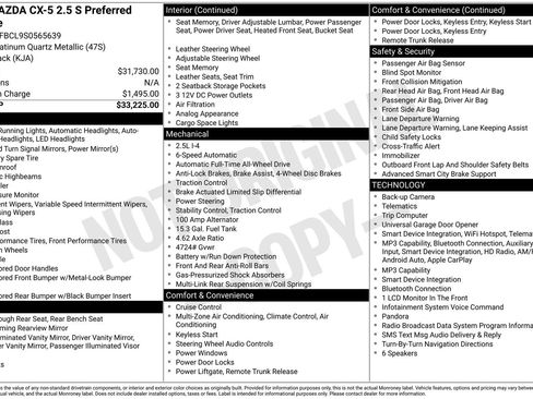 Certified 2025 MAZDA CX-5 AWD 2.5 S w/ Preferred Package image 26