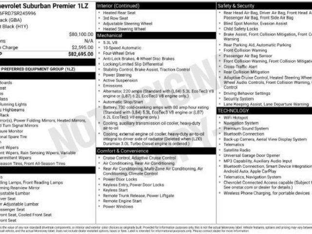 Used 2025 Chevrolet Suburban Premier AWD/4WD image 52