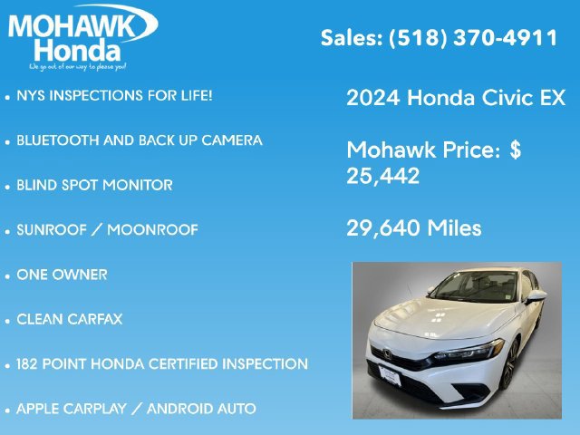 Certified 2024 Honda Civic EX image 8