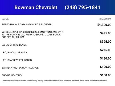 New 2025 Chevrolet Corvette Z06 w/ Battery Protection Package image 4