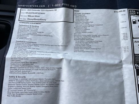 Used 2023 Land Rover Defender 110 X-Dynamic SE image 2
