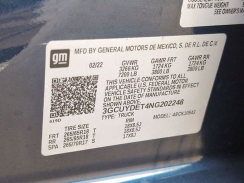Certified 2022 Chevrolet Silverado 1500 LT w/ Z71 Off-Road Package AWD/4WD image 32