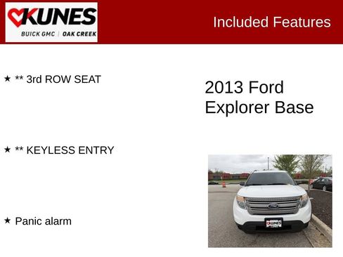 Used 2013 Ford Explorer 4WD w/ Class III Trailer Tow Pkg image 2