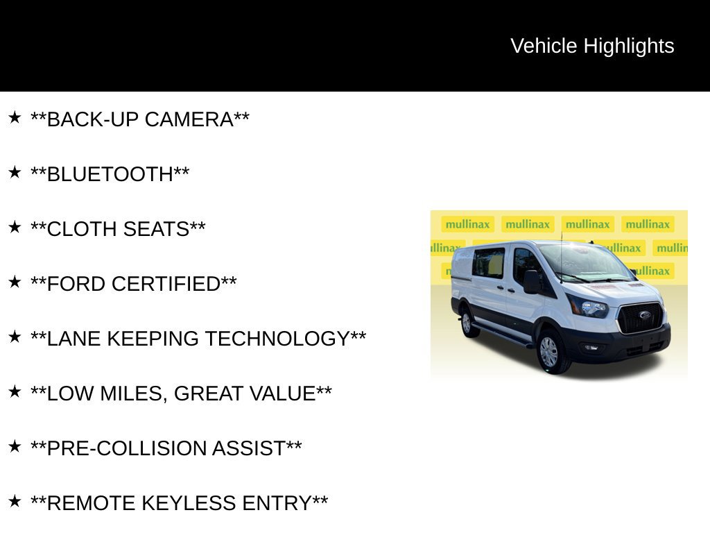 Certified 2025 Ford Transit 250 Low Roof w/ Exterior Upgrade Package RWD image 13