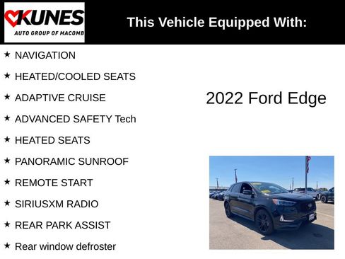 Used 2022 Ford Edge ST w/ Equipment Group 401A AWD/4WD image 3