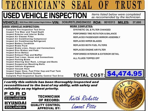 Used 2022 RAM 2500 Limited w/ Night Edition image 2