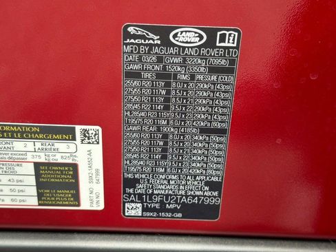 New 2026 Land Rover Range Rover Sport Dynamic SE AWD/4WD image 19