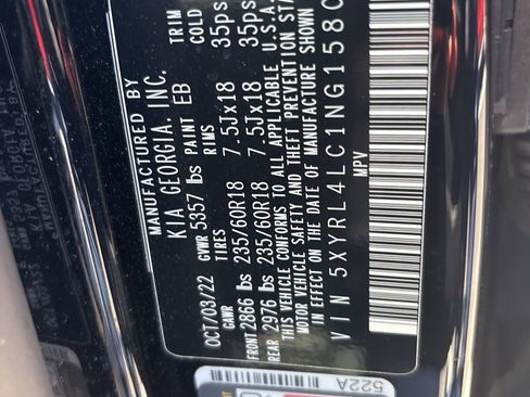 Used 2022 Kia Sorento S w/ Panoramic Sunroof Package FWD image 10