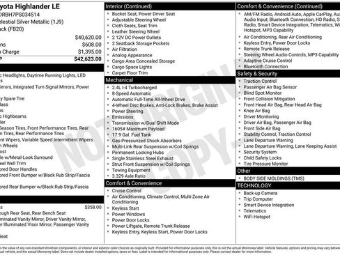 Used 2023 Toyota Highlander LE AWD/4WD image 23