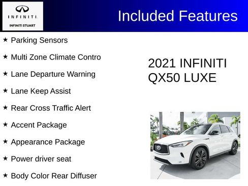 Used 2021 INFINITI QX50 Luxe w/ Appearance Package FWD image 3
